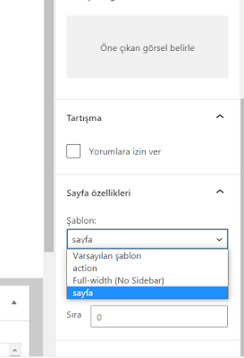 wordpress şablon ekleme