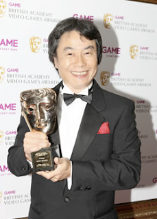 Miyamoto accepting his award