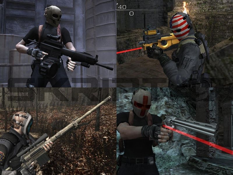 Resident Evil 4 Point Blank Weapons, Masks Pack