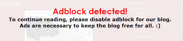 Disable Adblock Warning Message On Blogger