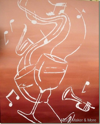 Wine & Jazz painting