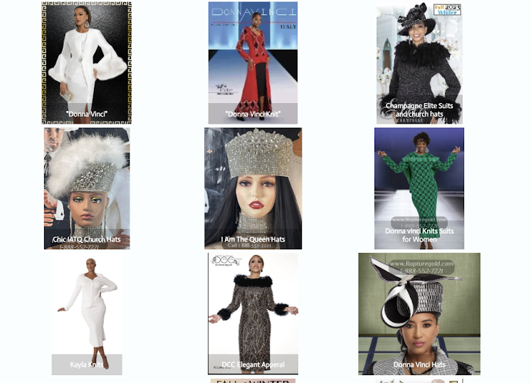 "Divine Elegance: First Lady Church Suits and Hats by Donna Vinci & Cogic Hats"