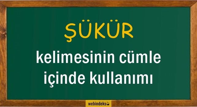 Şükür İle İlgili Cümleler, Kısa Cümle İçinde Kullanımı