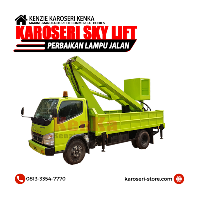 Truck Perbaikan Lampu Jalan Sky Lift Depok