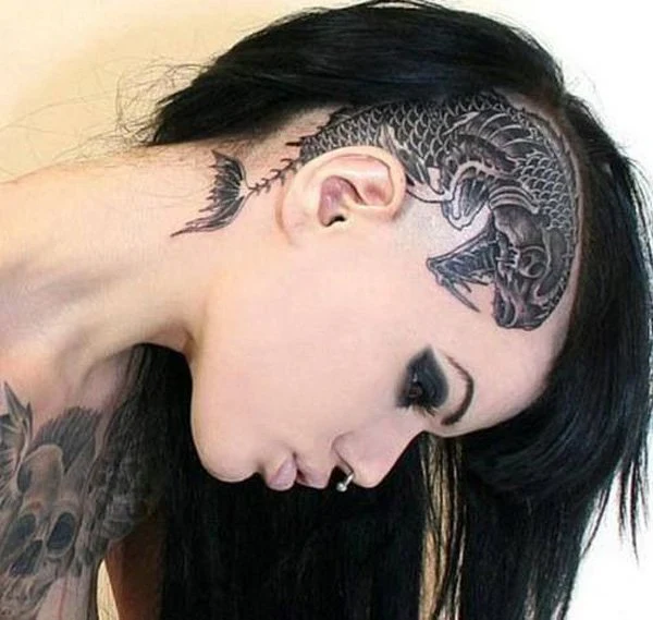 tatuajes en la cabeza para mujer