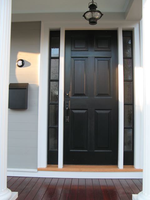 front door hardware pictures Black Front Door with Side Lights | 480 x 639