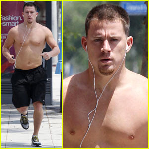 channing tatum shirtless running