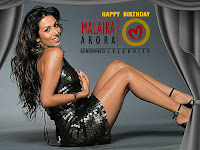 malaika arora birthday, smile photo free for your pc background in short black skirt with open wavy hairstyle