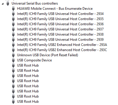 universal serial bus controller, device not recognized