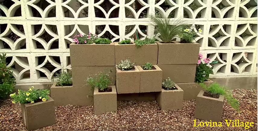 The long sides of the garden bed have eight cinder blocks and the ends have three for a total of 22 cinder blocks per raised bed. How To Build A Cinder Block Garden Wall Lovina Village