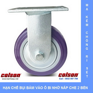 Bánh xe nhựa PU 150 chịu tải trọng cao 370kg | S4-6208-925P www.banhxepu.net