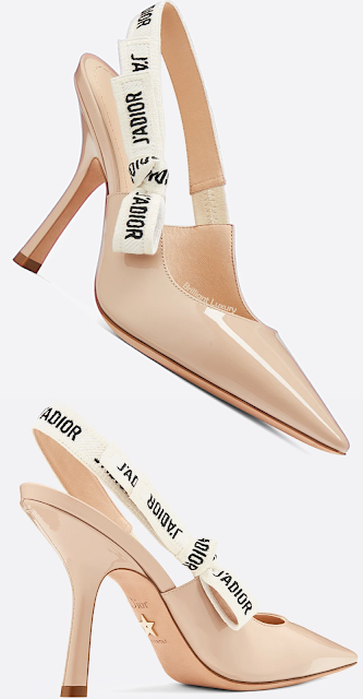 ♦Dior J'Adior slingback pumps in nude patent calfskin #dior #shoes #brown #brilliantluxury