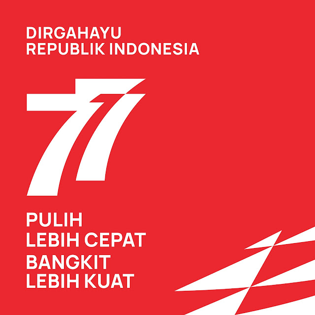 Template Desain Logo HUT RI Ke-77 Tahun 2022 Untuk Media Sosial
