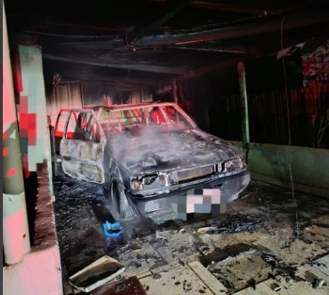 Incêndio criminoso em Moreira Sales: veículo é queimado após discussão doméstica