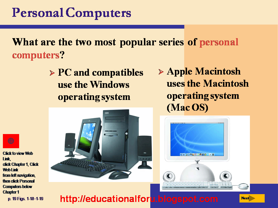 personal computers. What are the two most popular series of personal comptuers?
