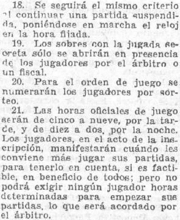 I Campeonato de Madrid 1931, bases 18ª a 21ª