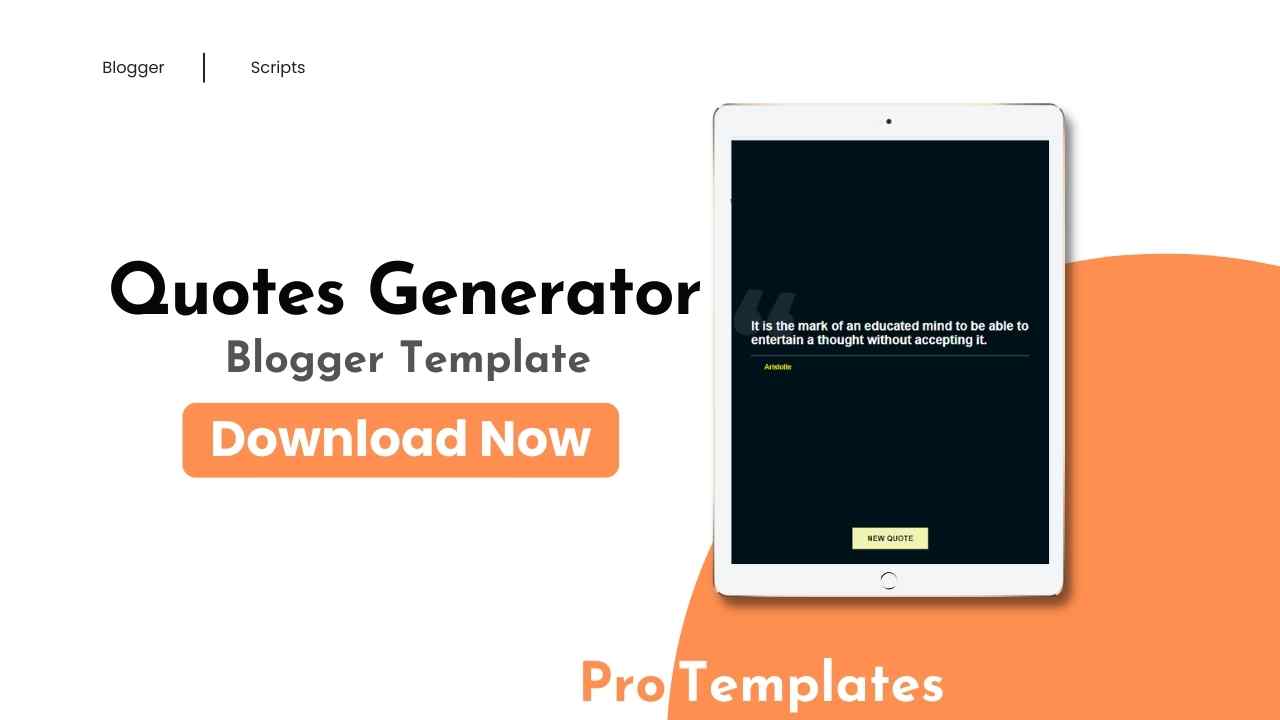 Quotes-Generator-blogger-template-free-download-