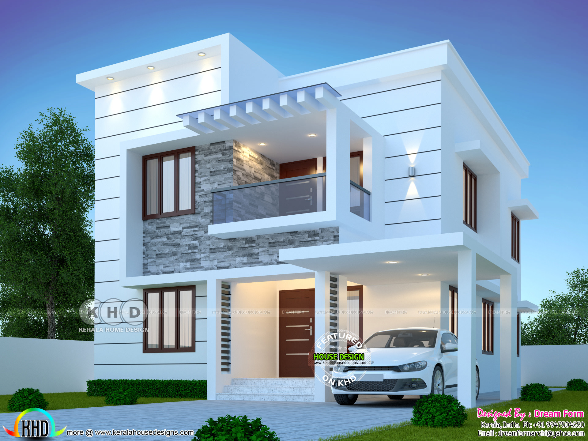 3 bedrooms 1500 sq ft modern home design Kerala home 