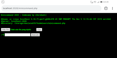 Akses PHP Server Termux di Browser