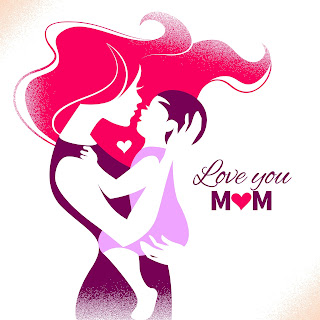 Beautiful and loving,caring background of Happy mothers day hd image  wirh pink color image and white background