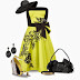 Yellow Dess, Hat, Earrings, Bag.....