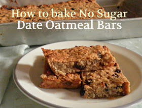 How to bake no sugar date oatmeal bars  recipe @ http://treatntrick.blogspot.com