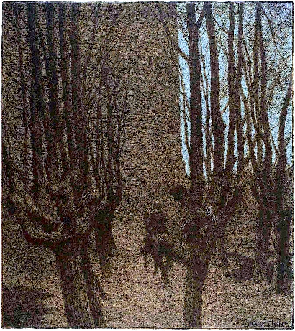 Franz Hein art, approaching the tower