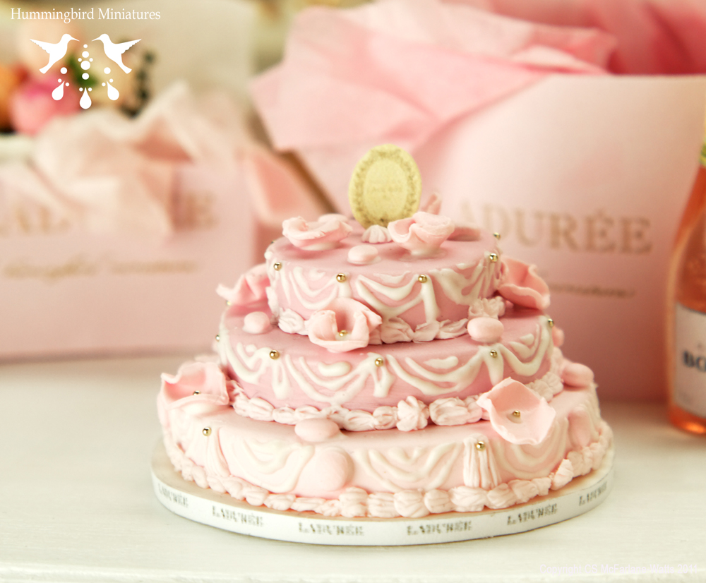 Laduree Pink Wedding Cake
