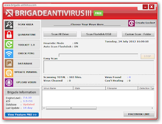 BRIGADE Antivirus FREE Edition Version 7.6.10