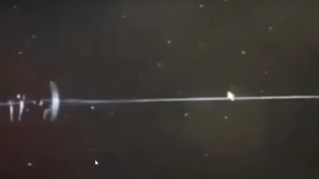 Actual satellites not UFOs in space firing lasers caught on ISS live feed cameras.