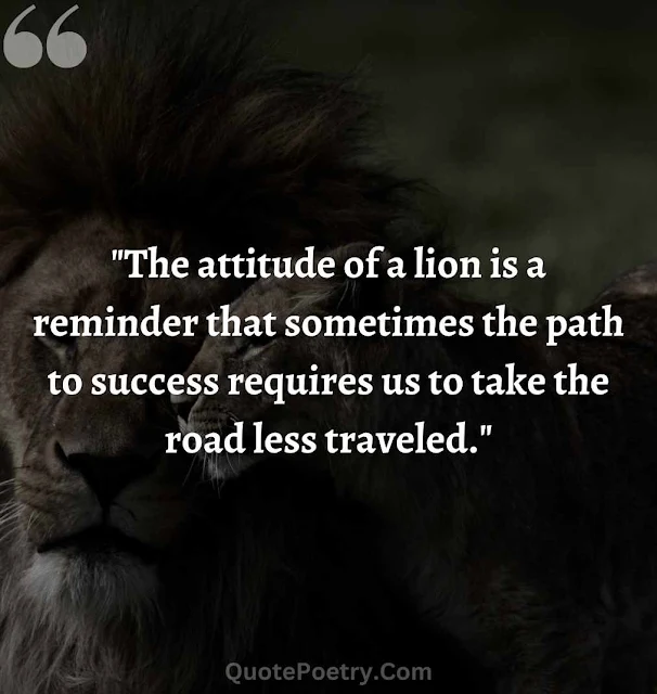 Attitude Powerful Lion Quotes