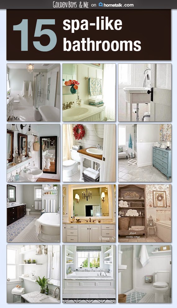 15 spa like bathrooms curated on an inspiration board by Golden Boys and Me.  www.goldenboysandme.com