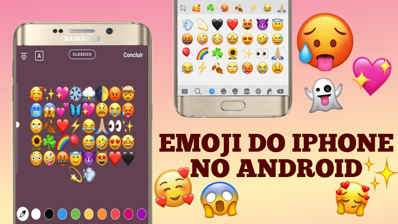 Como fazer EMOJI igual do IPhone no android ~ TOP DOS TOPS