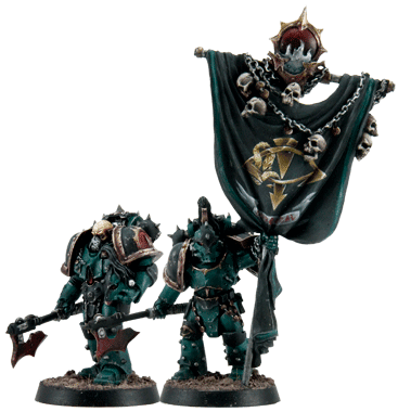 Wargames: Escuadra de Mando y Contemptor de los Hijos de Horus [Warhammer 40K].