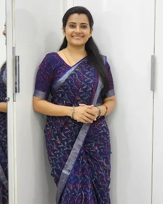 Sruthi Raj looking stunning in her latest photoshoot, showcasing a blend of traditional elegance and modern style