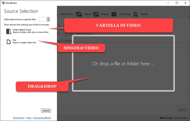handbrake-interfaccia-iniziale