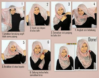 yang paling pas ialah dengan memakai hijab pashmina yang dipakai dengan tutorial yan Kumpulan Tutorial Hijab Untuk Wajah Bundar Lengkap 2017