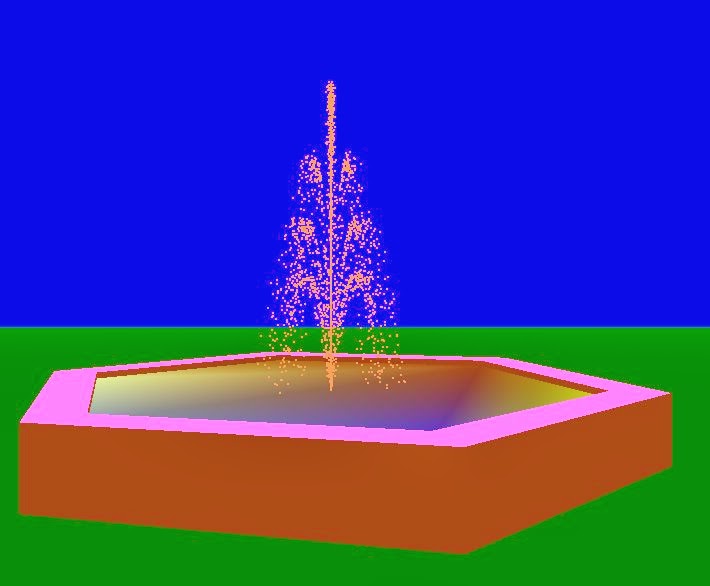 Flowing Fountain OpenGL Projects using c++  OpenGL Projects