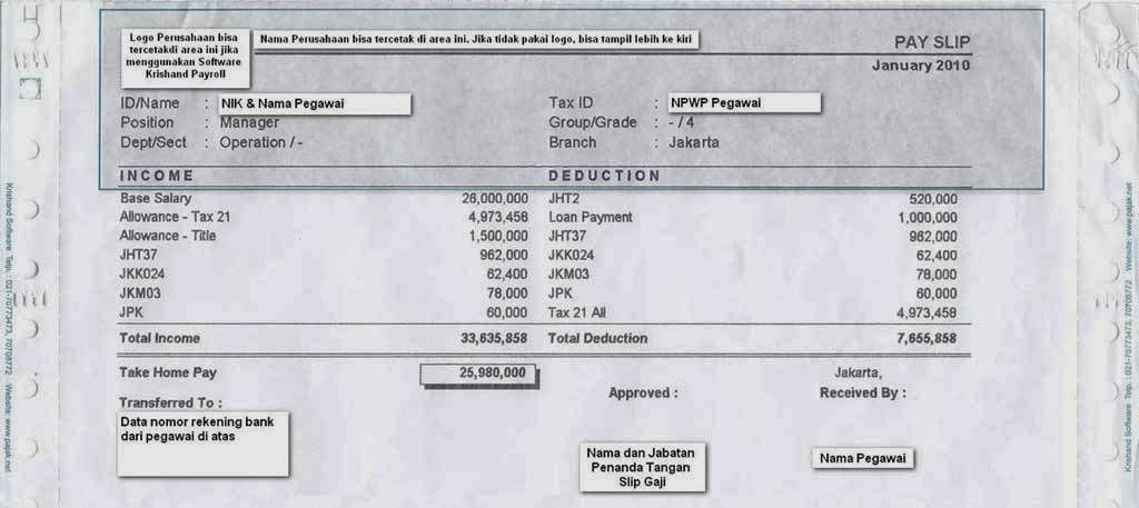 Contoh Slip Gaji Untuk Pinjaman - Contoh 36