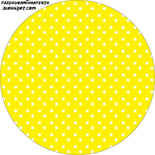 Red, Yellow and Withe Polka Dots Toppers or Free Printable Candy Bar Labels.