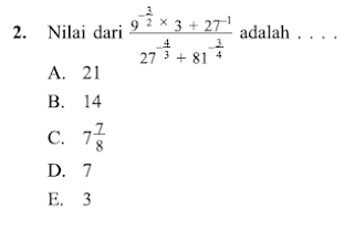 Latihan Soal dan Pembahasan UN/UNBK Matematika SMK 2020