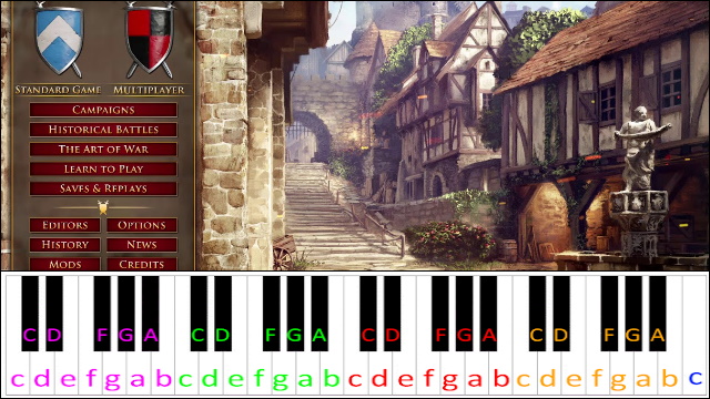 Age of Empires II (& AOC) Theme Piano / Keyboard Easy Letter Notes for Beginners