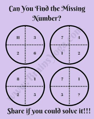 Missing Number Maths Logic Picture Puzzle