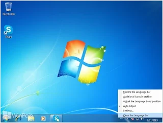 Cara menampilkan Language Bar di Windows Seven