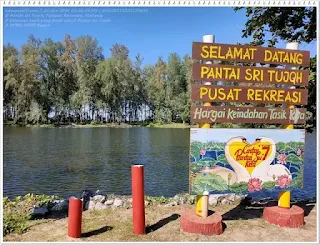 gambar papan tanda pusat rekreasi Pantai Sri Tujoh