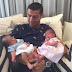 Aww! Cristiano Ronaldo Cuddles His Newborn Twins, Shares First Photo Of Them