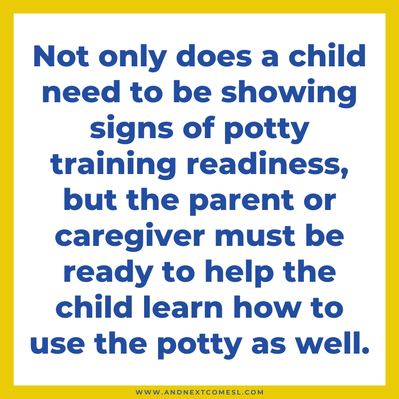 Signs of being ready for potty training