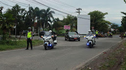  Polres Purbalingga Pengamanan Jalur Kunjungan Wakil Presiden RI