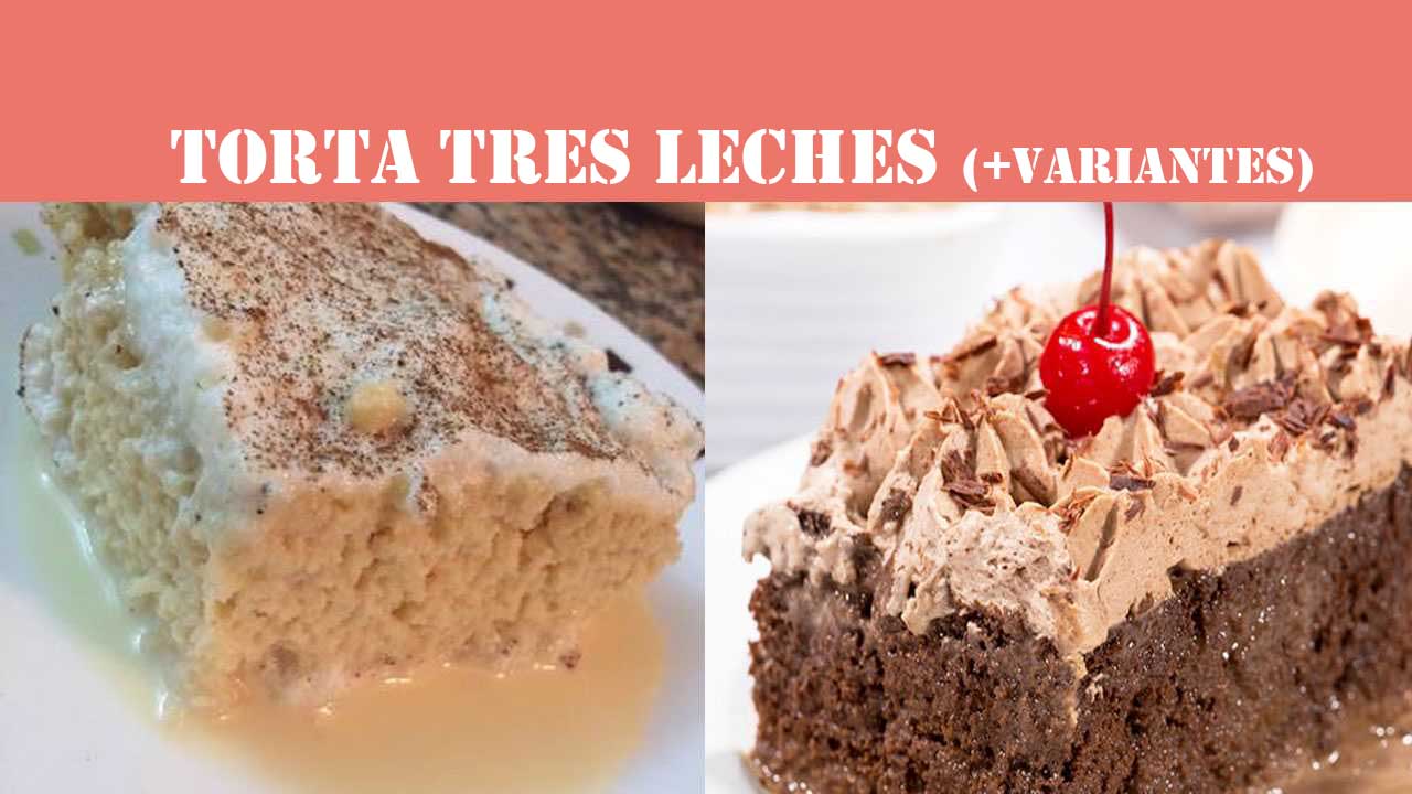 Torta tres leches  tradicional y de chocolate