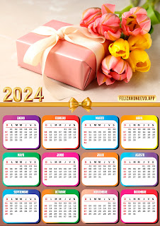 calendario 2024 flores con regalo
